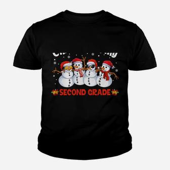 2Nd Teacher Christmas Chillin With My Second Grade Snowmies Youth T-shirt | Crazezy AU