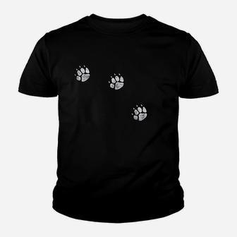 3 Legs Dog Paw Prints Three Legged Tripod Special Dogs Youth T-shirt | Crazezy