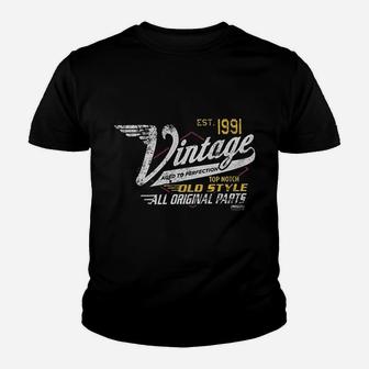30Th Birthday Vintage 1991 Aged To Perfection Youth T-shirt | Crazezy AU