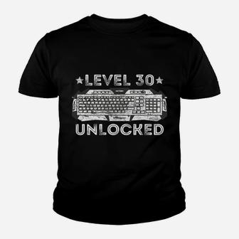 30Th Gamer Birthday Men's Level 30 Complete 30 Years Youth T-shirt | Crazezy UK