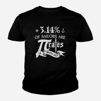 314 Of Sailors Are Pirates Funny Math Geek Pi Day Youth T-shirt | Crazezy