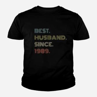 32Nd Wedding Anniversary Gift Best Husband Since 1989 Youth T-shirt | Crazezy DE
