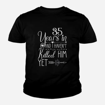 35 Years Wedding Anniversary Youth T-shirt | Crazezy CA