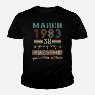 38 Years Old 38Th Birthday Decoration March 1983 Gift Youth T-shirt | Crazezy CA