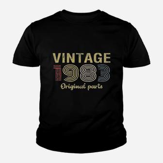 38Th Birthday Gift Retro Birthday Vintage 1983 Original Parts Youth T-shirt | Crazezy