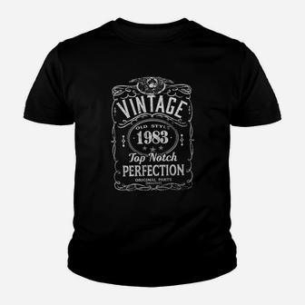 38Th Birthday Vintage 1983 Top Notch Perfection Youth T-shirt | Crazezy UK
