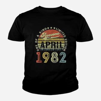 39 Years Old Birthday Awesome Since April 1982 39Th Birthday Youth T-shirt | Crazezy