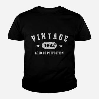 39Th Birthday Vintage 1982 Aged To Perfection Youth T-shirt | Crazezy CA