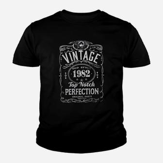 39Th Birthday Vintage 1982 Top Notch Perfection Youth T-shirt | Crazezy UK