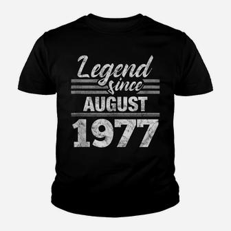 42Nd Birthday Gift Legend Since August 1977 Youth T-shirt | Crazezy