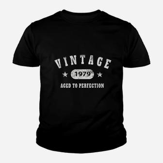 42Nd Birthday Gift Vintage 1979 Aged To Perfection Youth T-shirt | Crazezy