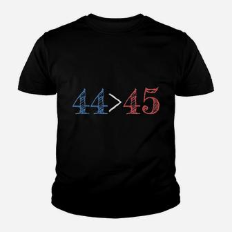 44 Is Greater Than 45 Youth T-shirt | Crazezy