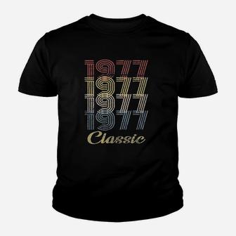 44Th Birthday Gift Retro Birthday 1977 Classic Youth T-shirt | Crazezy