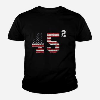 45 Squared Pro 2 Terms Usa Flag Youth T-shirt | Crazezy UK