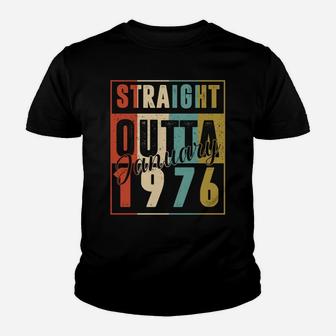45 Years Old Retro Birthday Gift Straight Outta January 1976 Sweatshirt Youth T-shirt | Crazezy CA