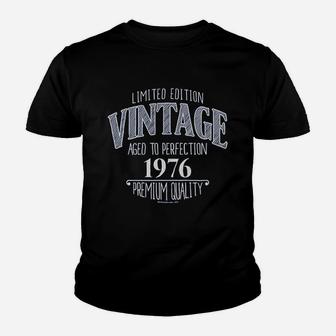 45Th Birthday For Men Vintage 1976 Aged Perfection Youth T-shirt | Crazezy