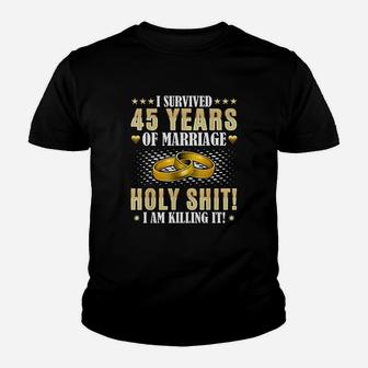 45Th Wedding Anniversary Gifts 45 Years Of Marriage Gift Youth T-shirt | Crazezy CA