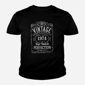 47Th Birthday Gift Vintage 1974 Top Notch Perfection Youth T-shirt | Crazezy