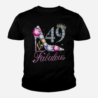 49 & Fabulous 49 Years 49Th Birthday Diamond Crown Shoes Youth T-shirt | Crazezy AU