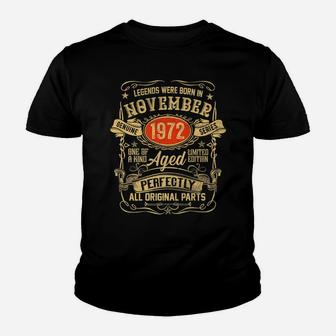 49 Year Old Vintage November 1972 49Th Birthday Men Women Youth T-shirt | Crazezy