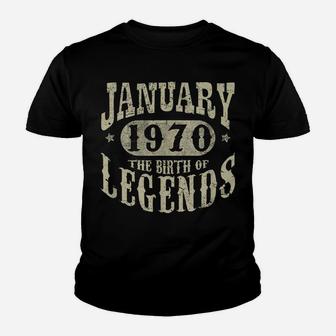 49 Years 49Th Birthday January 1970 Birth Of Legend Tshirt Youth T-shirt | Crazezy DE