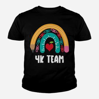 4K Team, Funny Boho Rainbow For Teachers Youth T-shirt | Crazezy