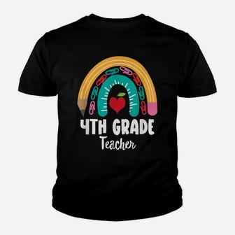 4Th Grade Teacher, Funny Boho Rainbow For Teachers Youth T-shirt | Crazezy UK