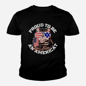 4Th Of July Cat Youth T-shirt | Crazezy DE