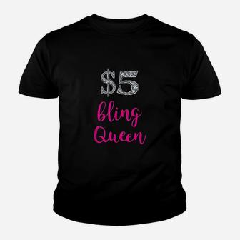 5 Bling Queen Jewelry Consultant Event Pop Up Sales Youth T-shirt | Crazezy DE