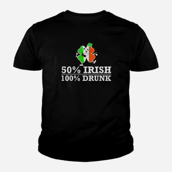 50 Percentage Irish 100 Percentage Drunk Youth T-shirt - Monsterry