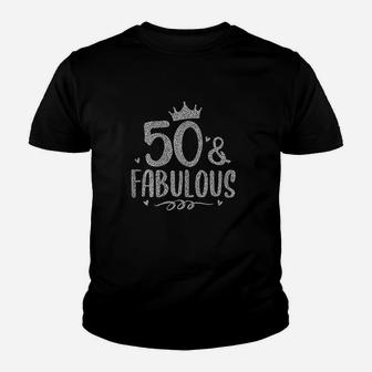 50 Years Old And Fabulous 50Th Birthday Youth T-shirt | Crazezy UK