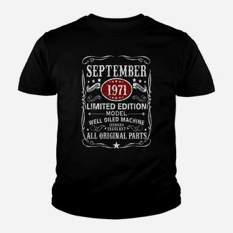 50Th Birthday Gift Men 50 Years Old Vintage September 1971 Youth T-shirt | Crazezy DE