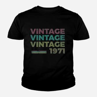 50Th Birthday Gift Retro Birthday Vintage 1971 Youth T-shirt | Crazezy DE