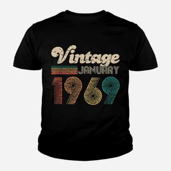 50Th Birthday Gift - Vintage January 1969 Women Men Youth T-shirt | Crazezy CA