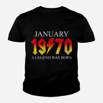 50Th Birthday January 1970 Fifty Year Old Men Gift For Dad Youth T-shirt | Crazezy CA