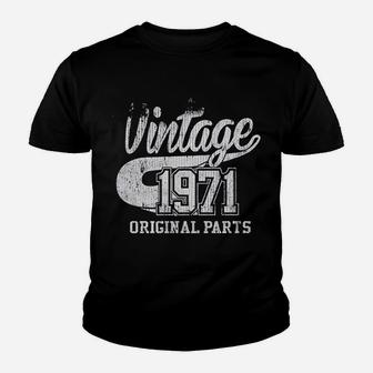 50Th Birthday Vintage 1971 Youth T-shirt | Crazezy UK