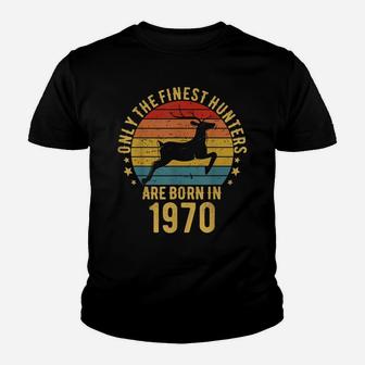 51 Year Old Hunter Deer 51Th Birthday Born In 1970 Hunting Youth T-shirt | Crazezy CA