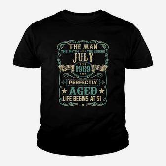 51St Birthday Gift The Man Myth Legend Born In July 1969 Youth T-shirt | Crazezy DE