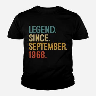 53Rd Birthday Gift 53 Year Old Legend Since September 1968 Youth T-shirt | Crazezy DE
