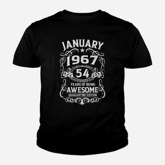 54 Years Old Gifts Vintage January 1967 54Th Birthday Gift Youth T-shirt | Crazezy UK