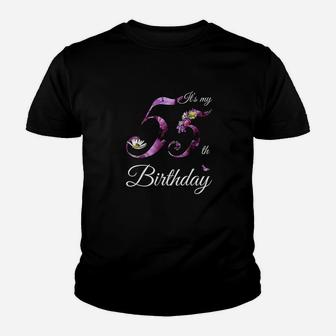 55 Year Old Floral 1966 Its My 55Th Birthday Gift Youth T-shirt | Crazezy CA