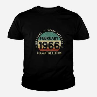 55 Years Old 55Th Birthday Vintage February 1966 Youth T-shirt | Crazezy DE