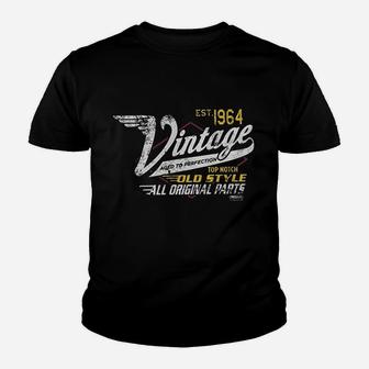57Th Birthday Gift Vintage 1964 Aged To Perfection Youth T-shirt | Crazezy UK