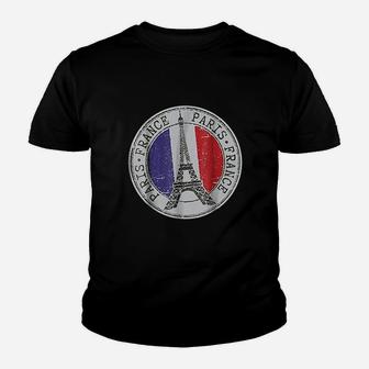 583 Paris France Eiffel Tower Travel Youth T-shirt | Crazezy UK