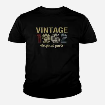 59Th Birthday Giftretro Birthday Vintage 1962 Original Parts Youth T-shirt | Crazezy