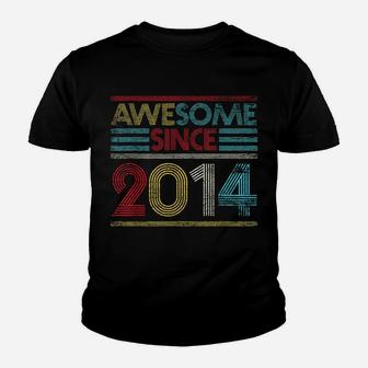5Th Birthday Gifts - Awesome Since 2014 Youth T-shirt | Crazezy AU