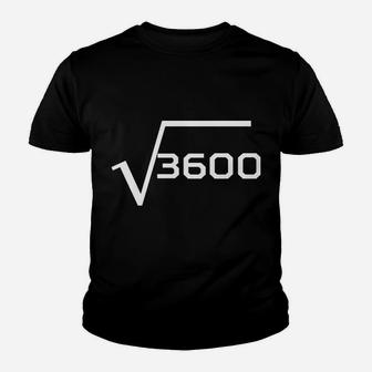 60 Years Old Square Root 60Th Birthday Youth T-shirt | Crazezy UK