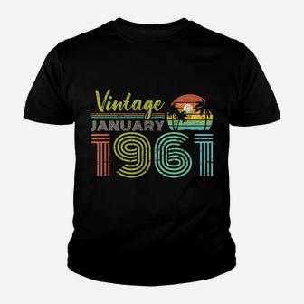 60Th Birthday Gift Vintage January 1961 Sixty Years Old Youth T-shirt | Crazezy UK