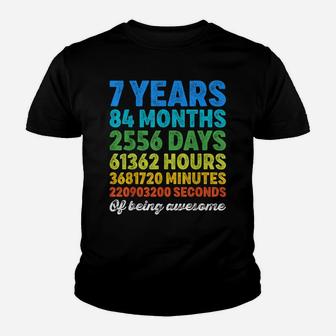 7 Years Old 7Th Birthday Shirt Vintage Retro Countdown Youth T-shirt | Crazezy CA