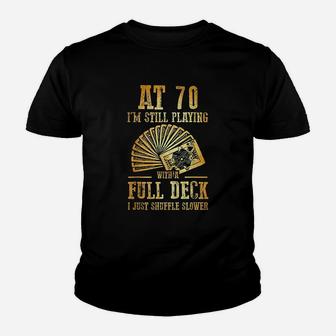 70Th Birthday Gift 70 Year Old Cards Youth T-shirt | Crazezy CA